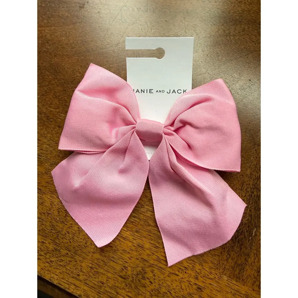 NWT Girls Pink Bow and Floral Clip Hair Duo
